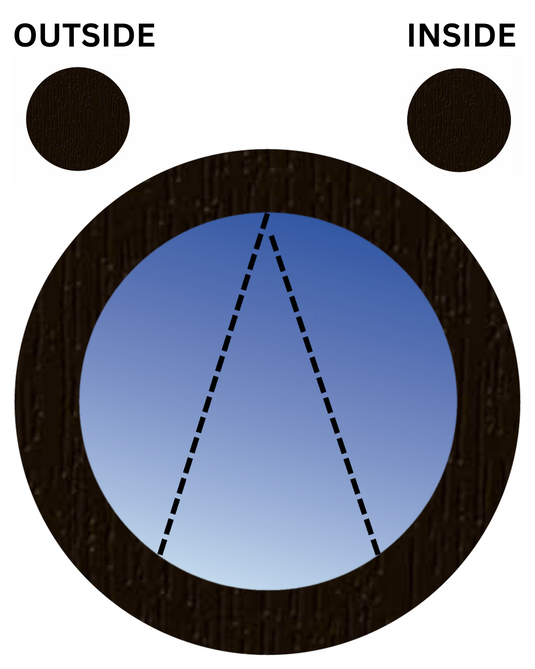 BLACK BROWN BOTH SIDES Top Hung Opening Circular UPVC Port Hole Window