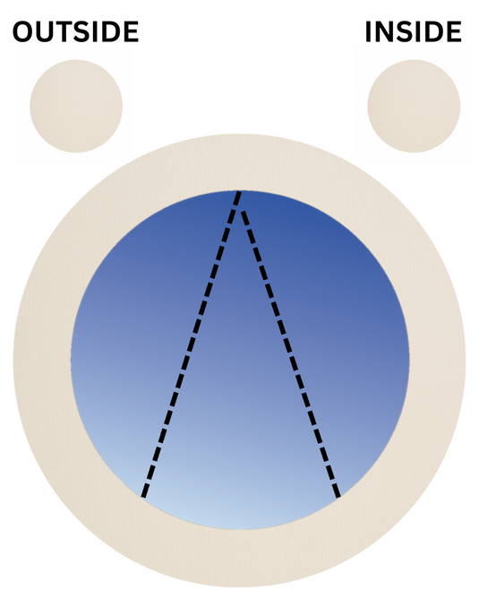 CREAM BOTH SIDES Top Hung Opening Circular UPVC Port Hole Window