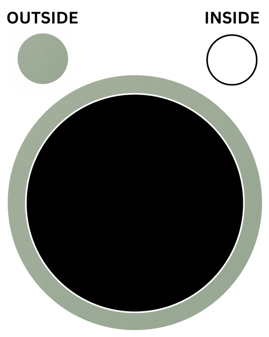 CHARTWELL GREEN ON WHITE Fixed Circular UPVC Port Hole Window