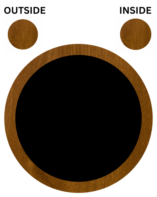 GOLDEN OAK BOTH SIDES Fixed Circular UPVC Port Hole Window