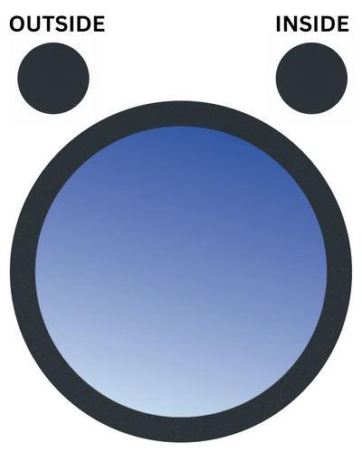 ANTHRACITE GREY BOTH SIDES Fixed Circular UPVC Port Hole Window