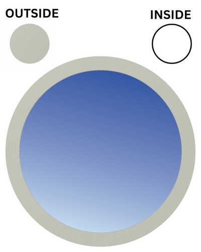 AGATE GREY ON WHITE Fixed Circular UPVC Port Hole Window