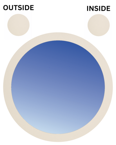 CREAM BOTH SIDES Fixed Circular UPVC Port Hole Window