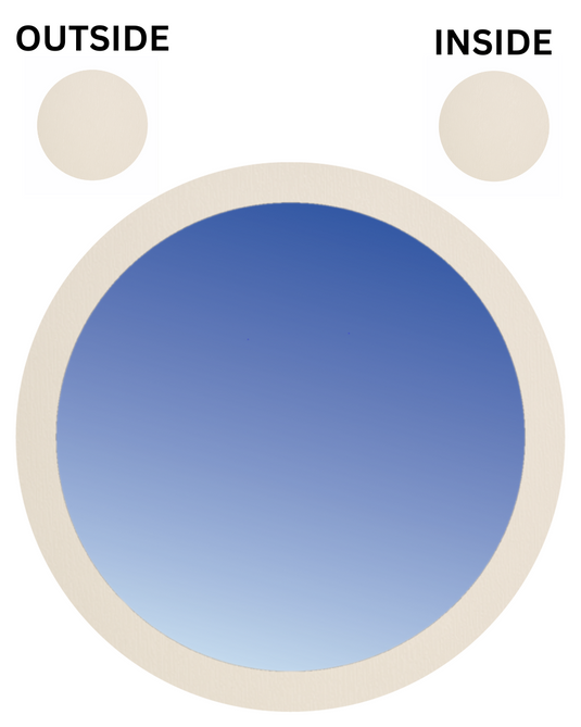 CREAM BOTH SIDES Fixed Circular UPVC Port Hole Window