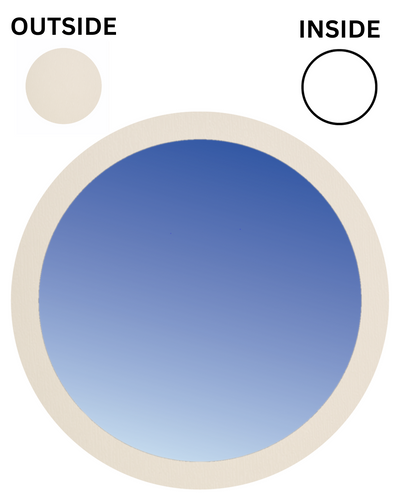 CREAM ON WHITE Fixed Circular UPVC Port Hole Window