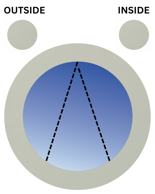 AGATE GREY BOTH SIDES Top Hung Opening Circular UPVC Port Hole Window