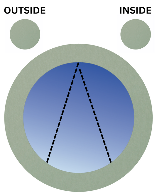 CHARTWELL GREEN BOTH SIDES Top Hung Opening Circular UPVC Port Hole Window