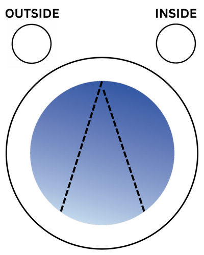 Ventana circular con orificio de puerto de UPVC de apertura superior BLANCA