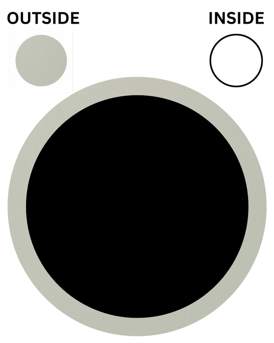 AGATE GREY ON WHITE Fixed Circular UPVC Port Hole Window