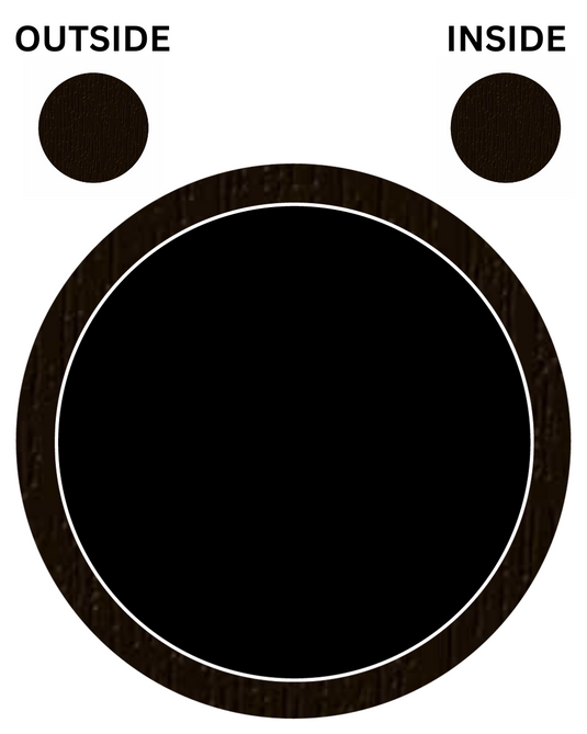 BLACK BROWN BOTH SIDES Fixed Circular UPVC Port Hole Window