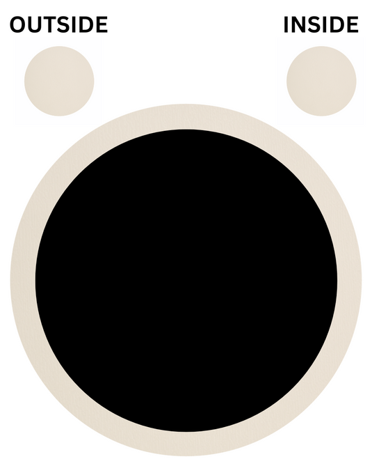 CREAM BOTH SIDES Fixed Circular UPVC Port Hole Window