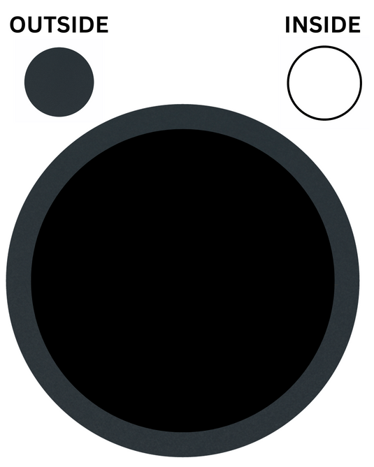 ANTHRACITE GREY ON WHITE Fixed Circular UPVC Port Hole Window