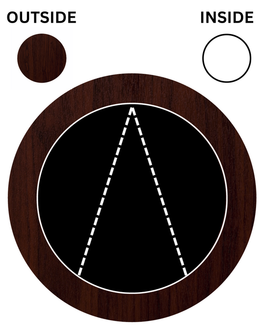 ROSEWOOD ON WHITE Top Hung Opening Circular UPVC Port Hole Window