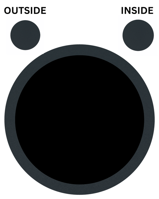 ANTHRACITE GREY BOTH SIDES Fixed Circular UPVC Port Hole Window